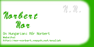 norbert mor business card
